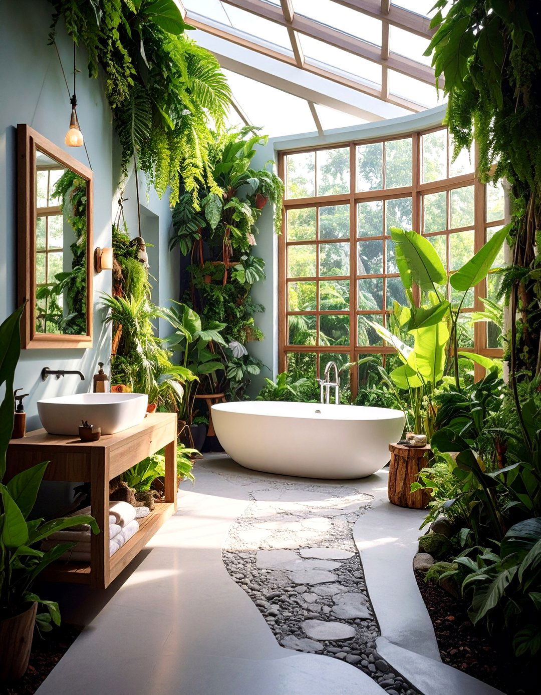 Indoor Garden Tropical Bathroom - 25 Tropical Bathroom Ideas