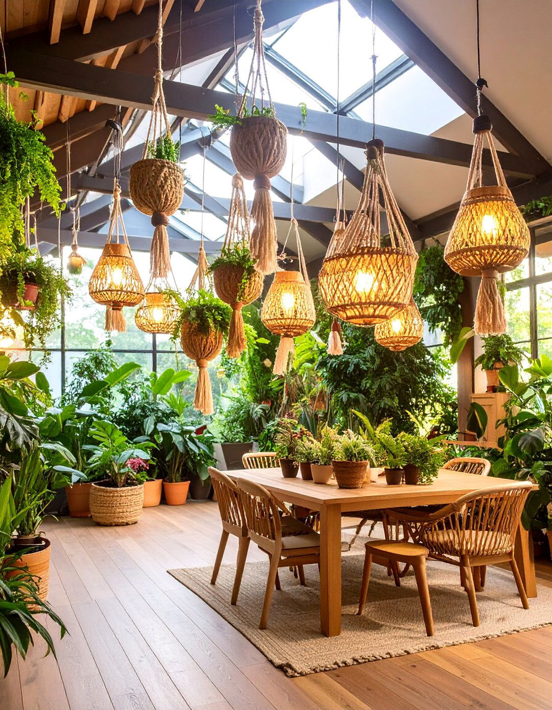 Indoor Jungle with Hanging Planters - 25 Boho Decor Ideas