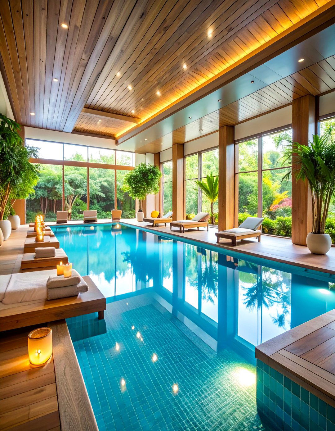 Indoor Pool with Meditation and Wellness Zone - 25 Indoor Pool Ideas