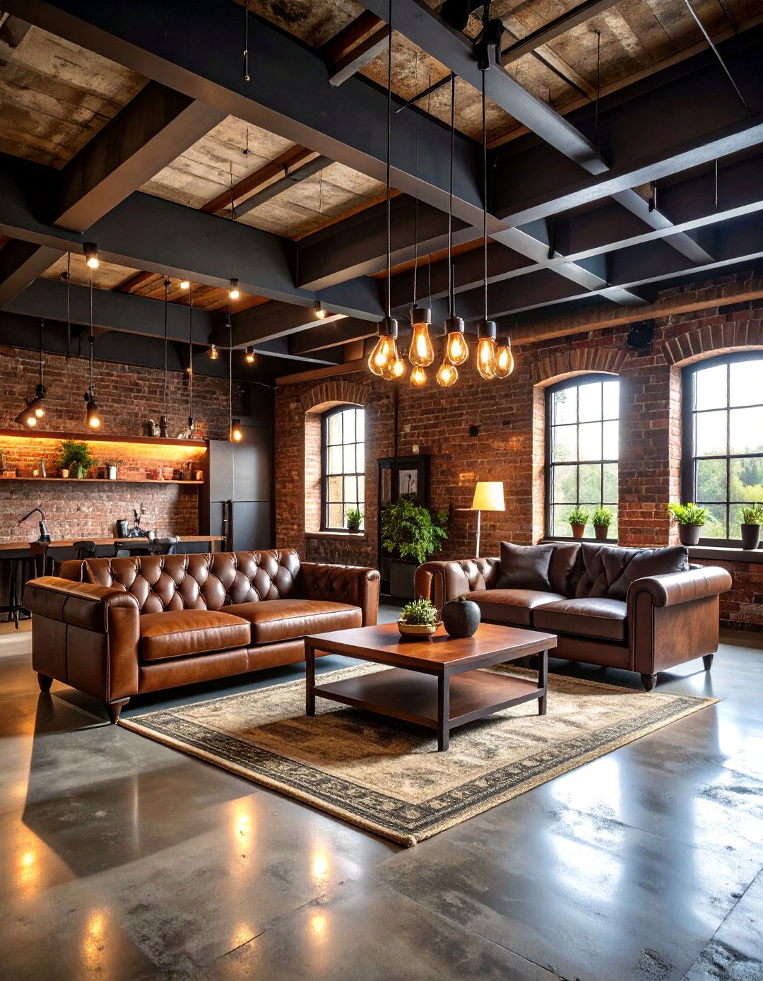 Industrial Black Basement with Exposed Elements - 25 black basement ideas