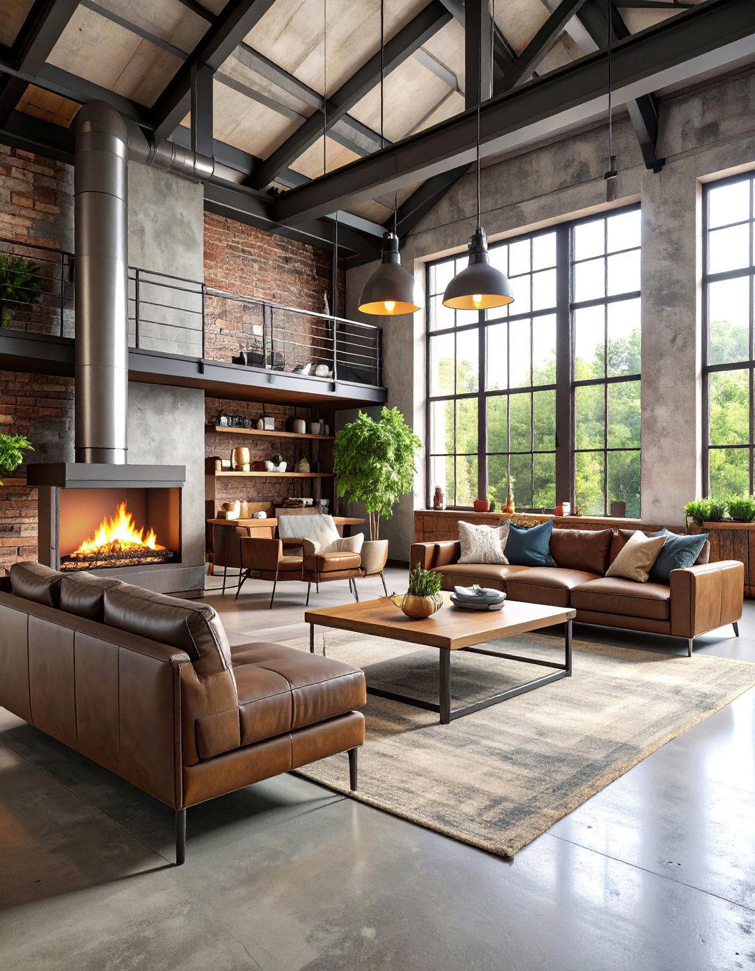 Industrial Cabin Living Room Design - 25 Cabin Living Room Ideas