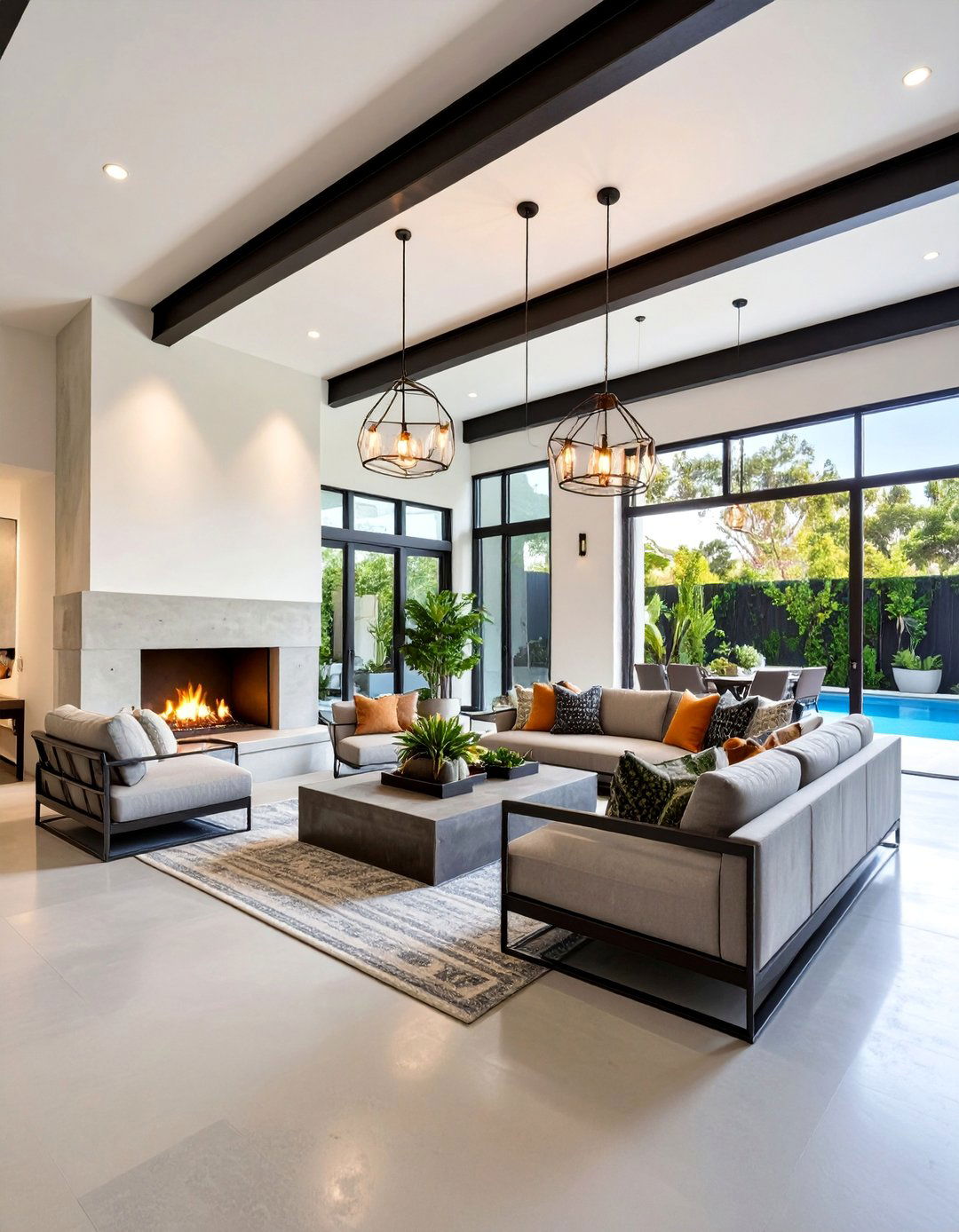 Industrial California Room with Metal and Concrete - 25 California Room Design Ideas