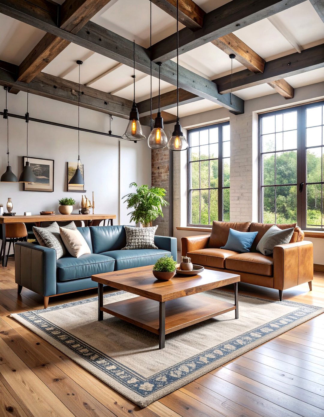 Industrial Castle Living Room with Metal Accents - 25 Castle Living Room Ideas