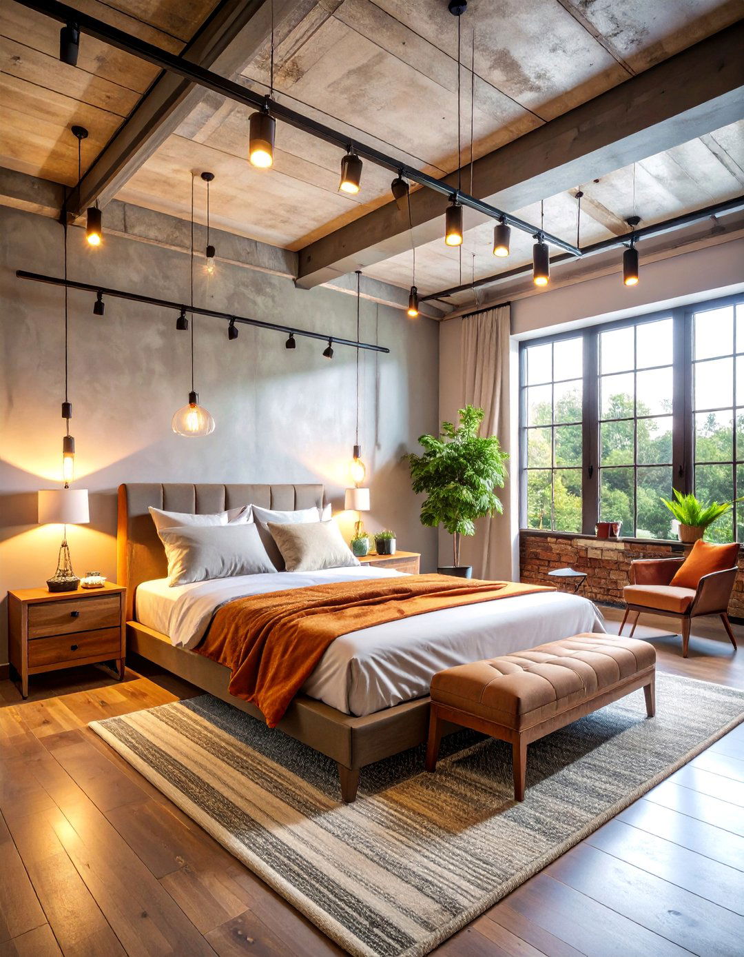 Industrial Ceiling Track Lighting System - 25 Hypebeast Room Decor Ideas