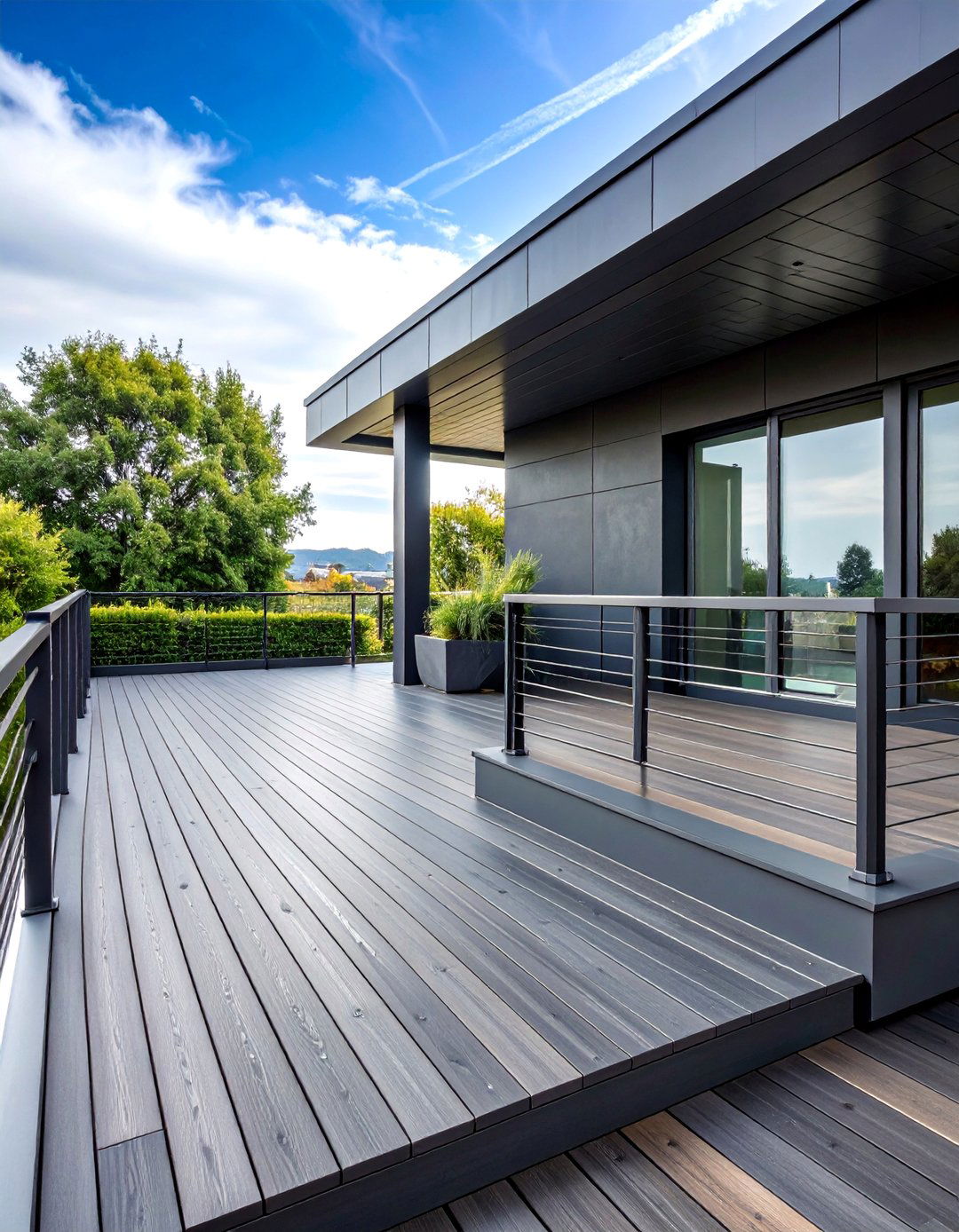 Industrial Charcoal and Steel Gray Deck - 25 Two Tone Deck Color Schemes