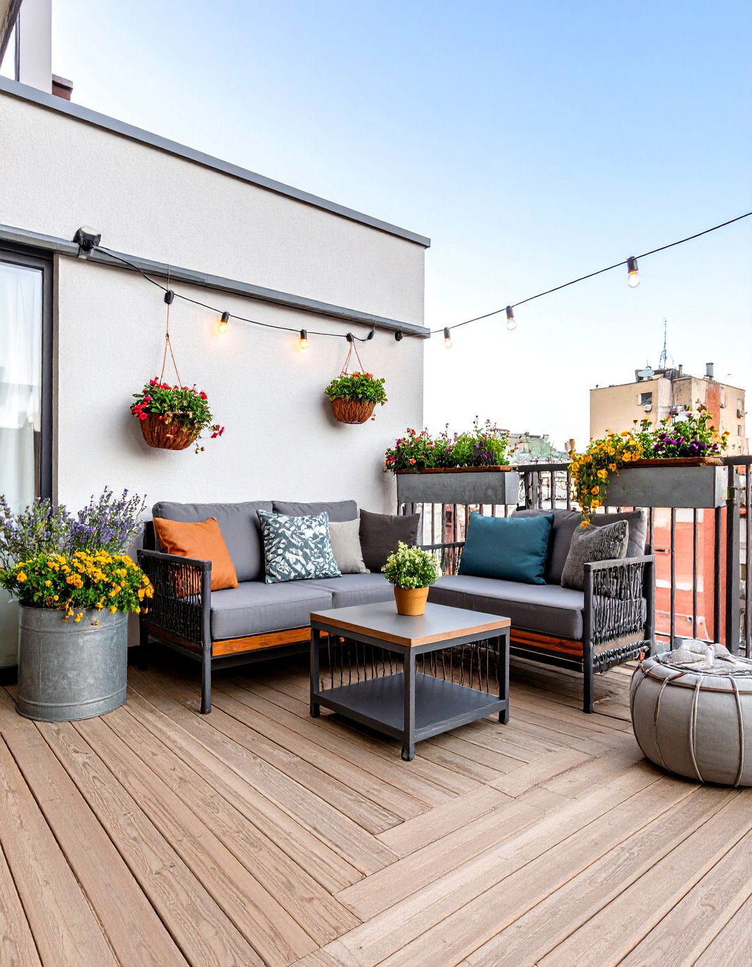 Industrial Chic Artificial Grass Balcony - 25 Artificial Grass Balcony Design
