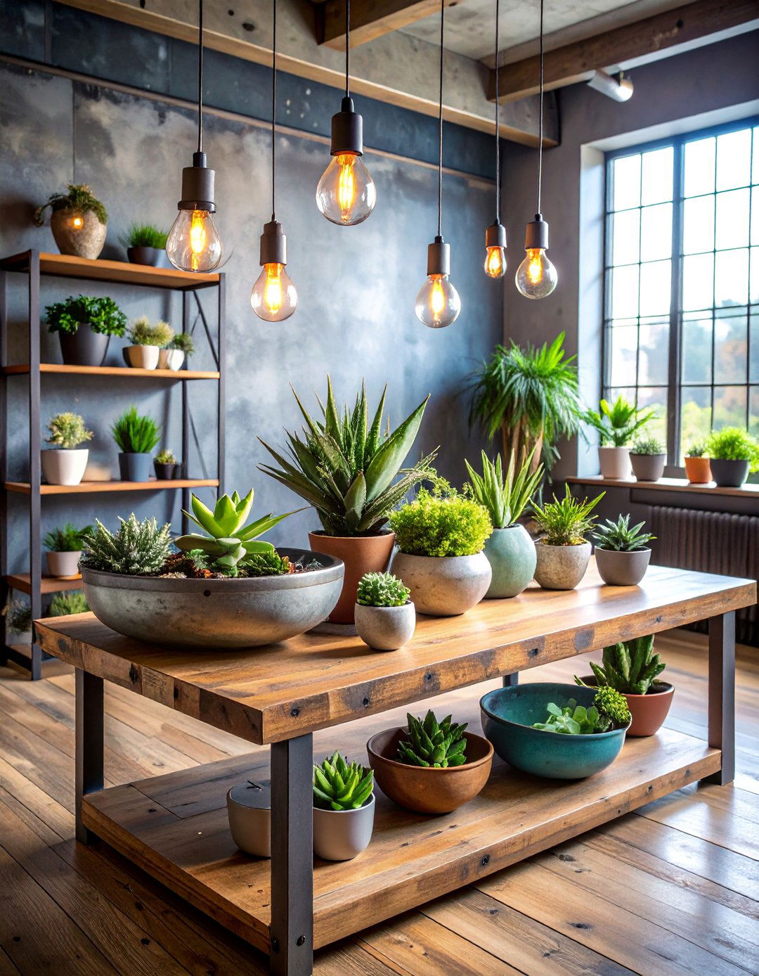 Industrial Chic Bowl with Metal and Concrete Elements - 25 Dough Bowl Decor Ideas