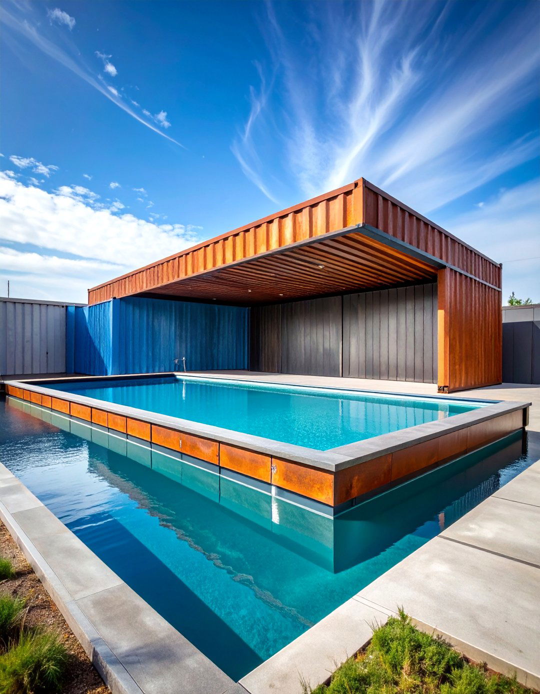 Industrial Chic Container Pool - 25 Shipping Container Pools