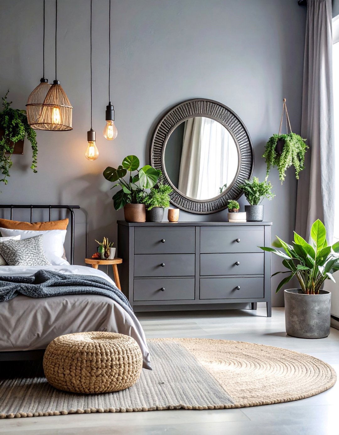Industrial Chic Dresser Display with Raw Materials - 25 Dresser Decor Ideas