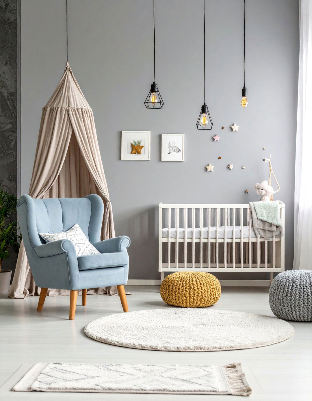 Industrial Chic Grey Nursery - 25 Grey Nursery Ideas