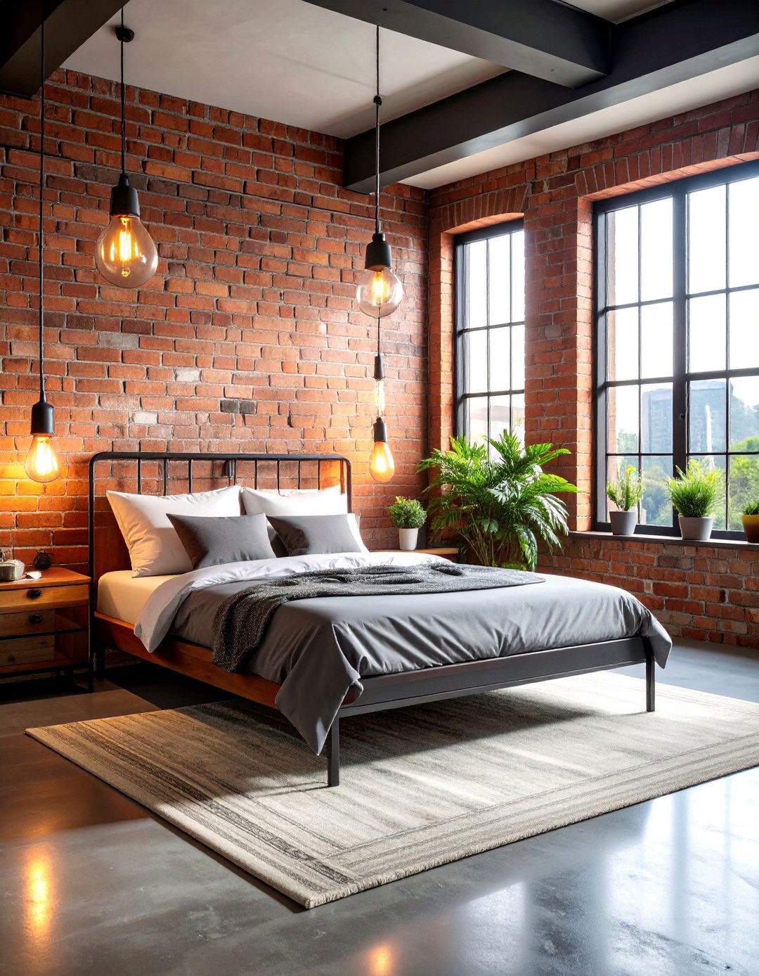 Industrial Chic Hotel Room with Exposed Elements - 25 Hotel Room Design Ideas