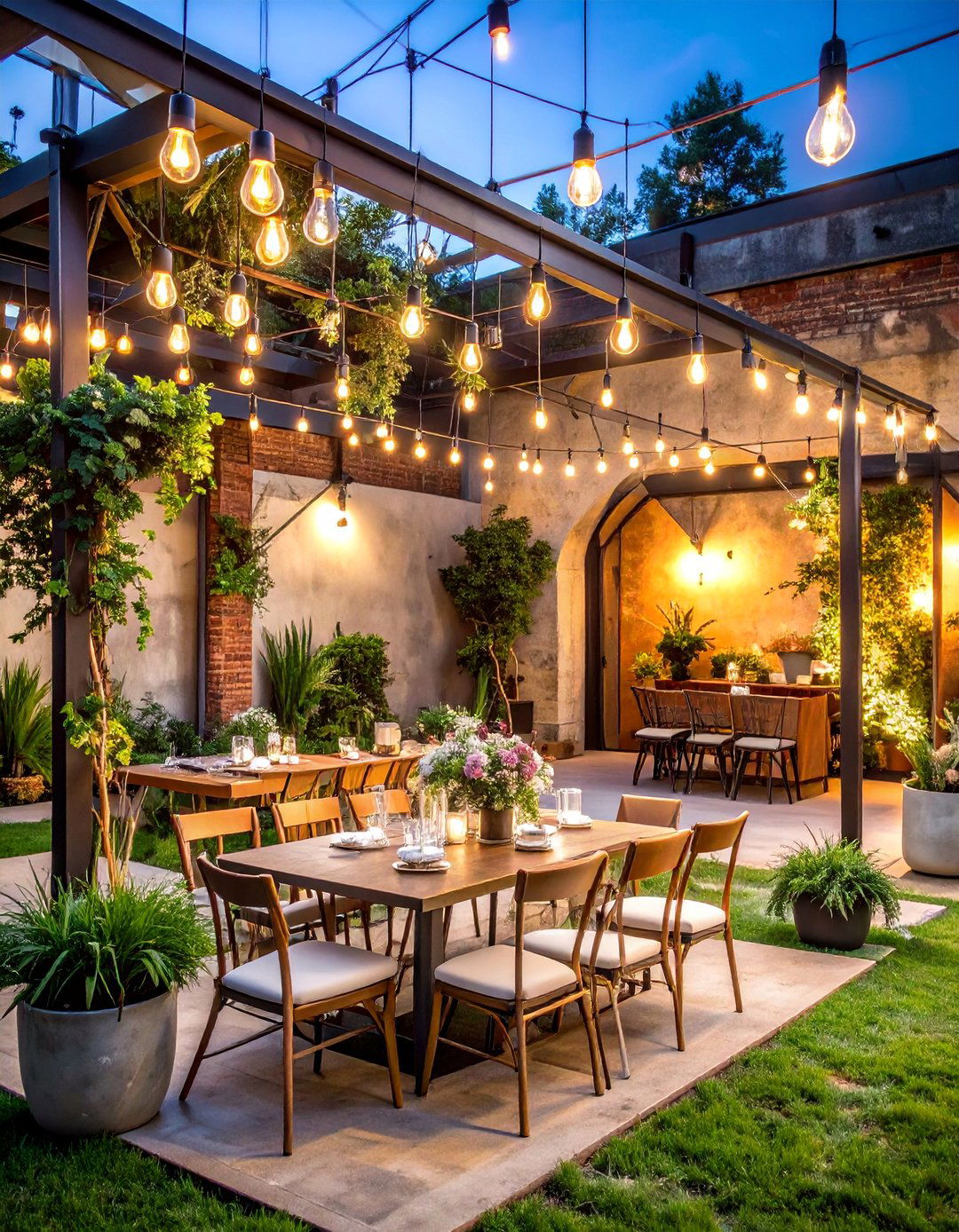 Industrial Chic Wedding with Metal Accents - 25 Backyard Wedding Ideas