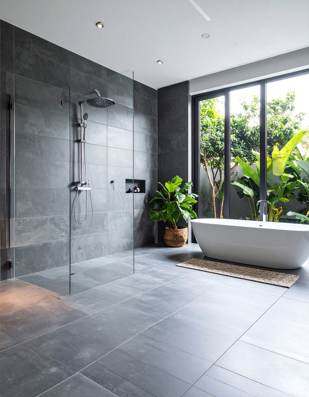 Industrial Concrete Shower Floor Tiles - 25 Shower Floor Tile Ideas