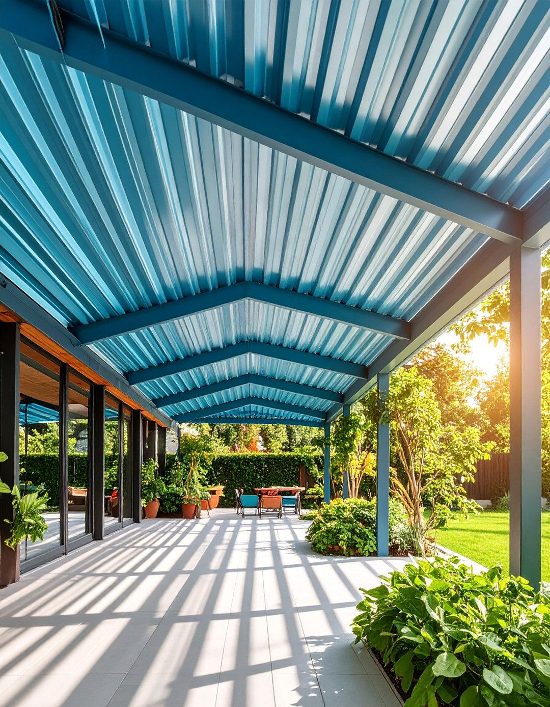 Industrial Corrugated Metal Ceiling - 25 patio ceiling ideas