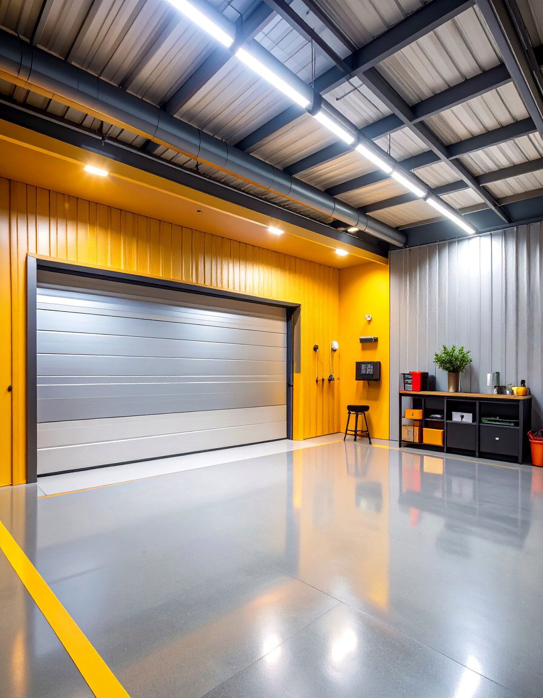 Industrial Corrugated Metal Panel Wall - 25 Garage Wall Ideas