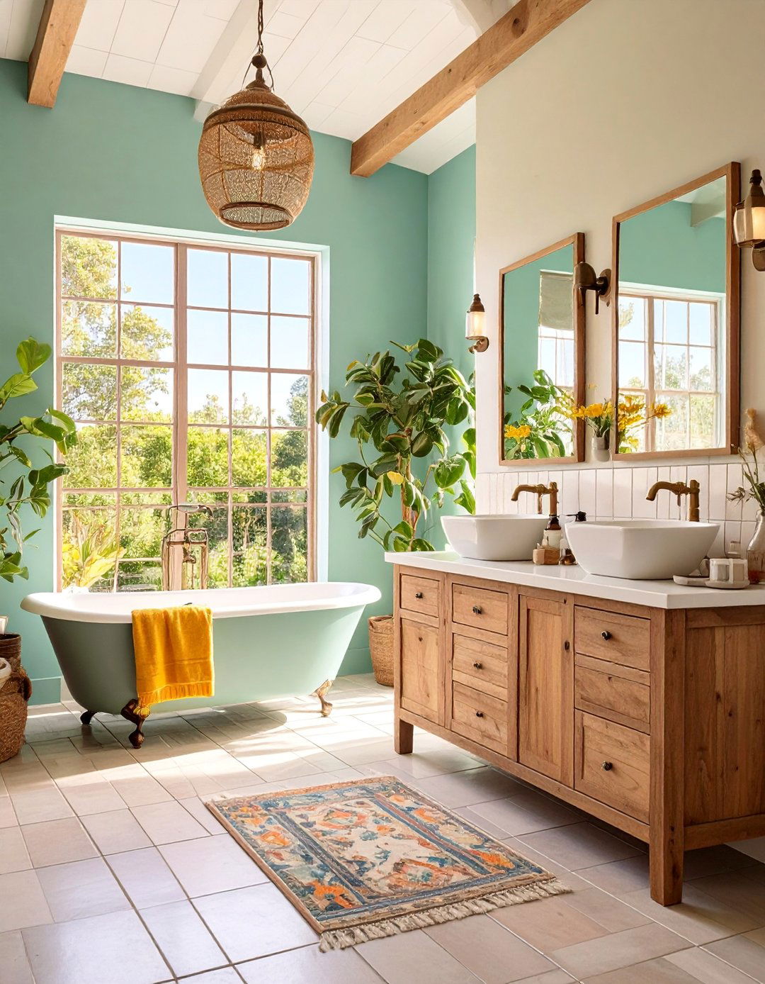 Industrial Farmhouse Bathroom - 25 Rustic Barndominium Interior Design Ideas