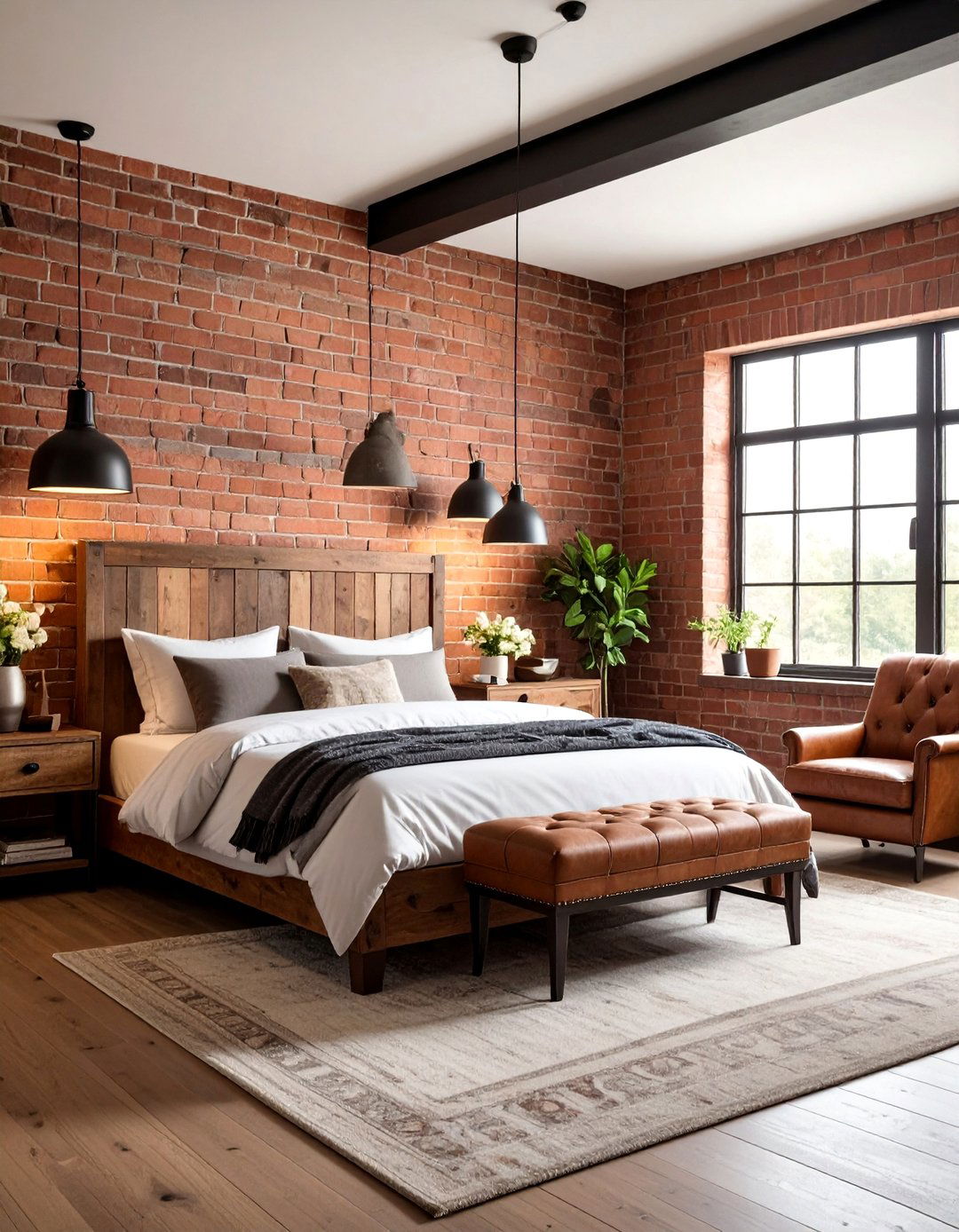 Industrial Farmhouse Blend - 25 Bedroom Design Ideas