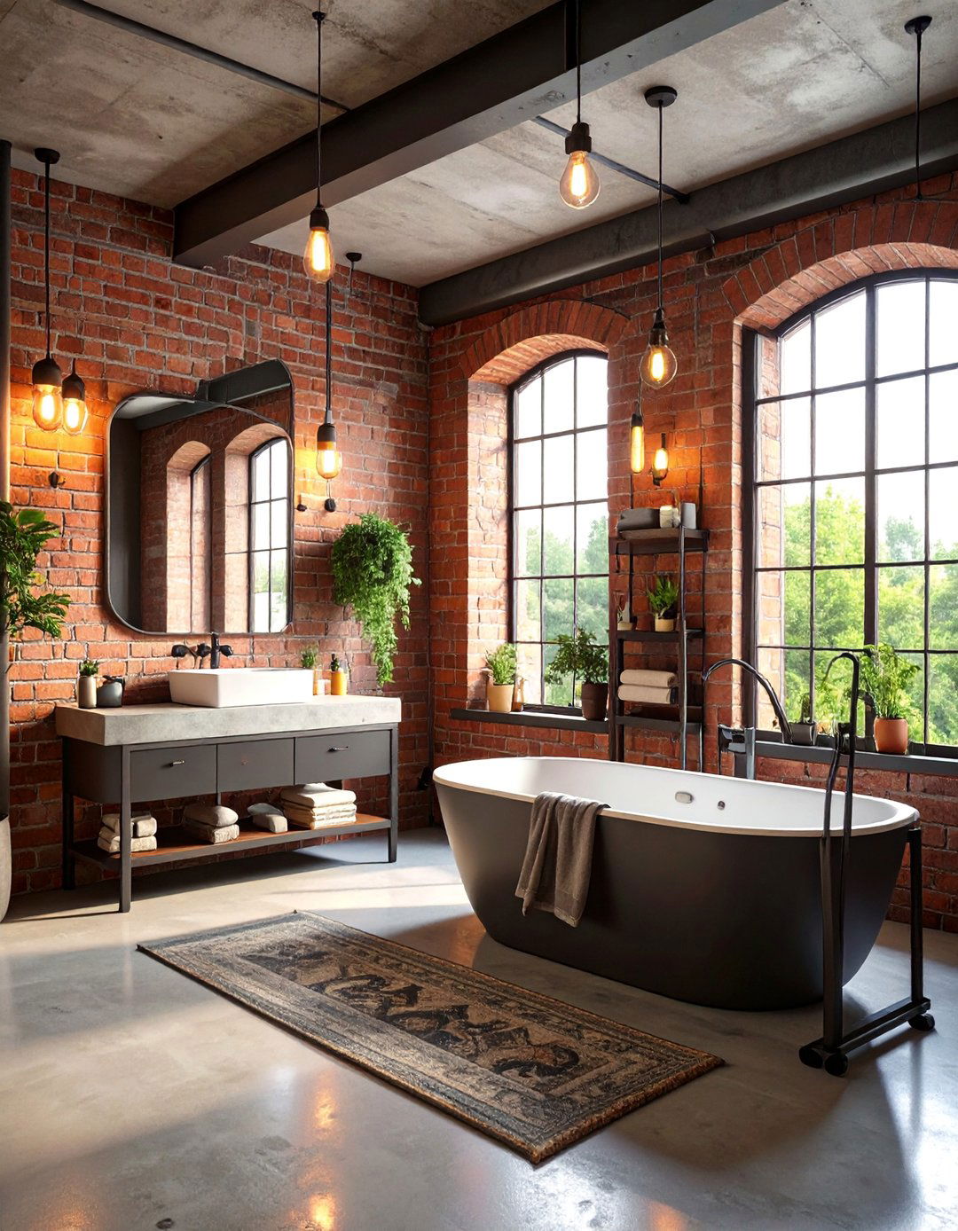 Industrial Gothic Bathroom with Raw Urban Edge - 25 Gothic Bathroom Ideas