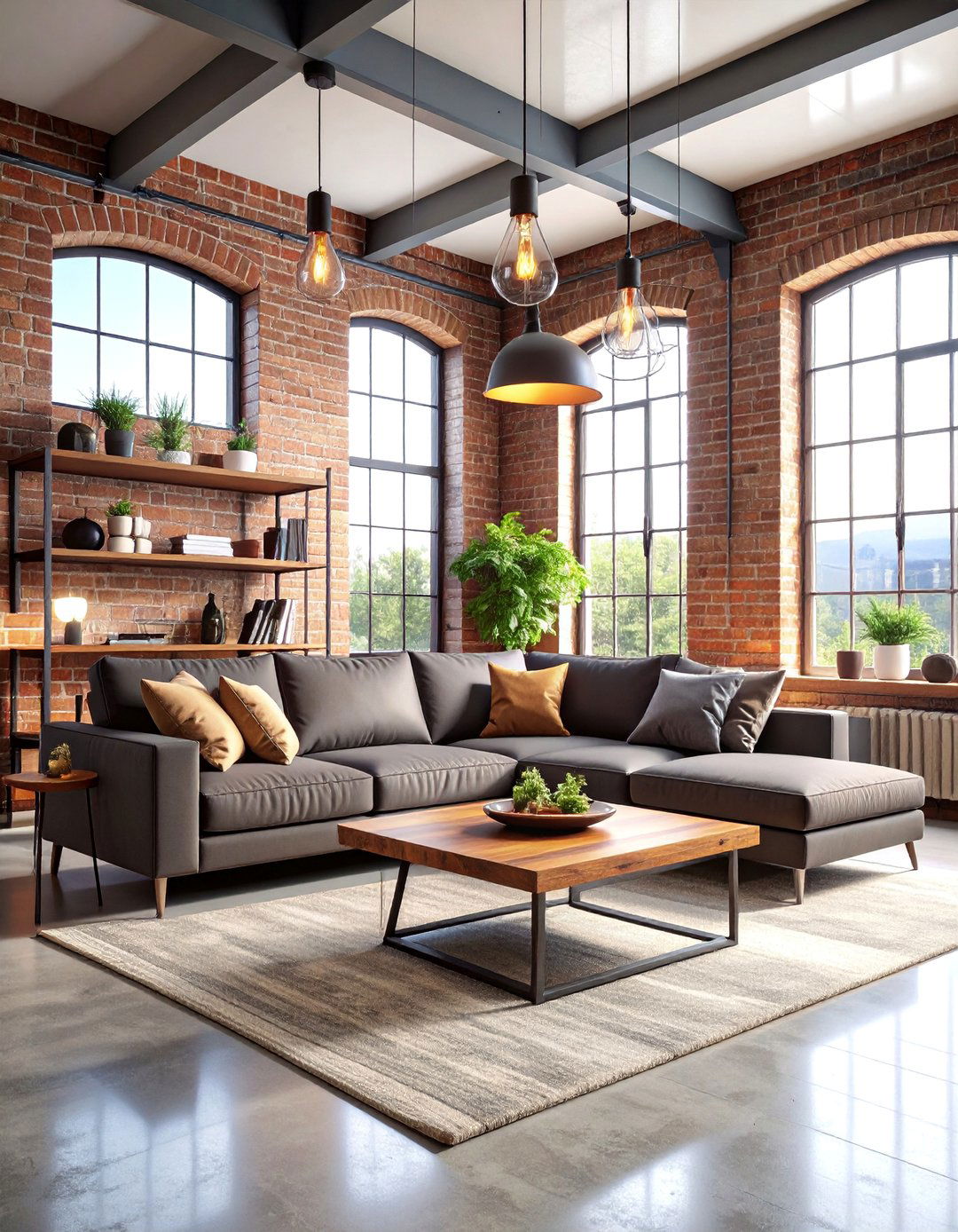 Industrial Greige Loft Design - 25 Greige Living Room Ideas