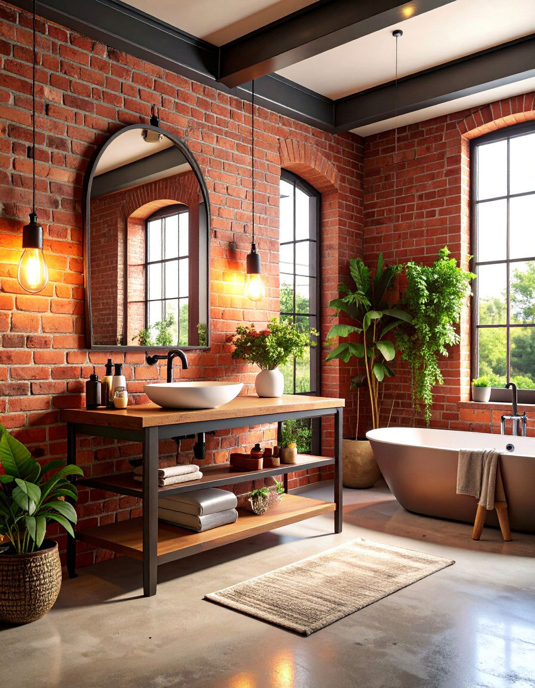 Industrial Half Bathroom with Exposed Elements - 25 Half Bathroom Ideas