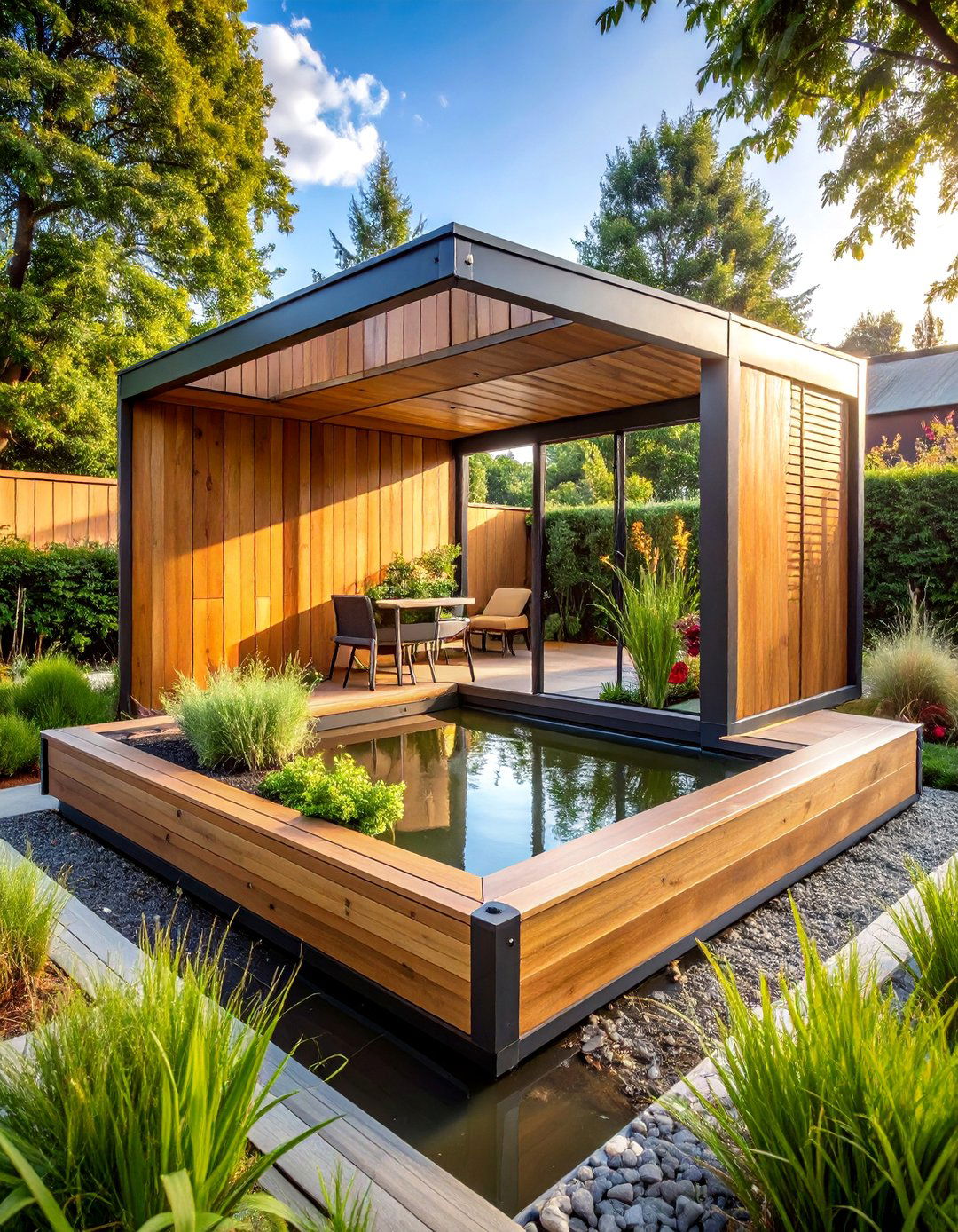 Industrial IBC Container Pond - 25 Raised Garden Pond Ideas