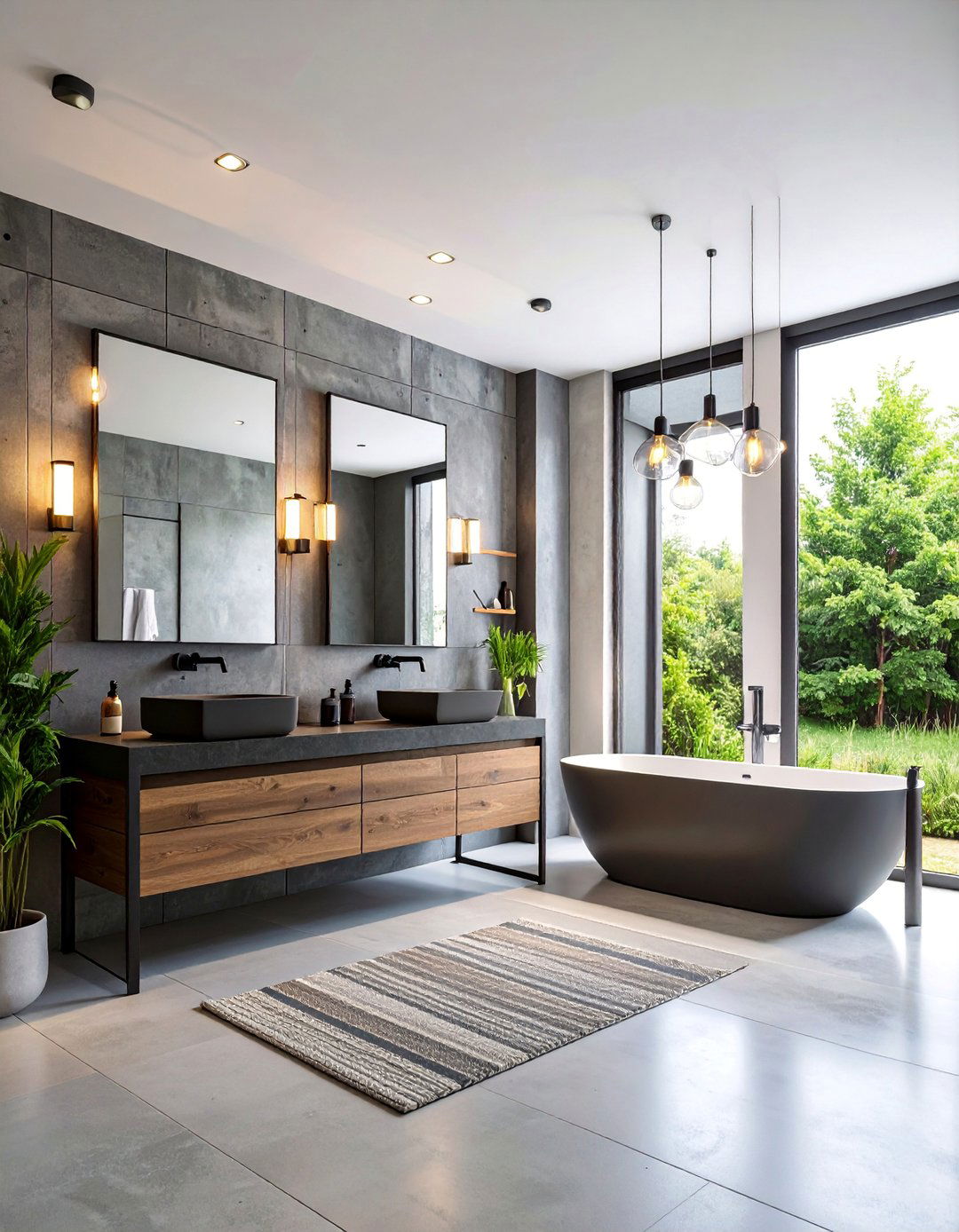 Industrial Jack and Jill Bathroom with Exposed Elements - 25 Jack and Jill Bathroom Ideas