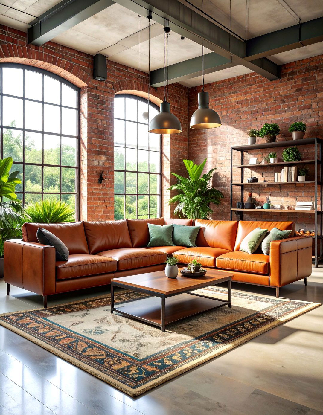 Industrial Living Room Exposed Elements Layout - 25 Living Room Layout Ideas