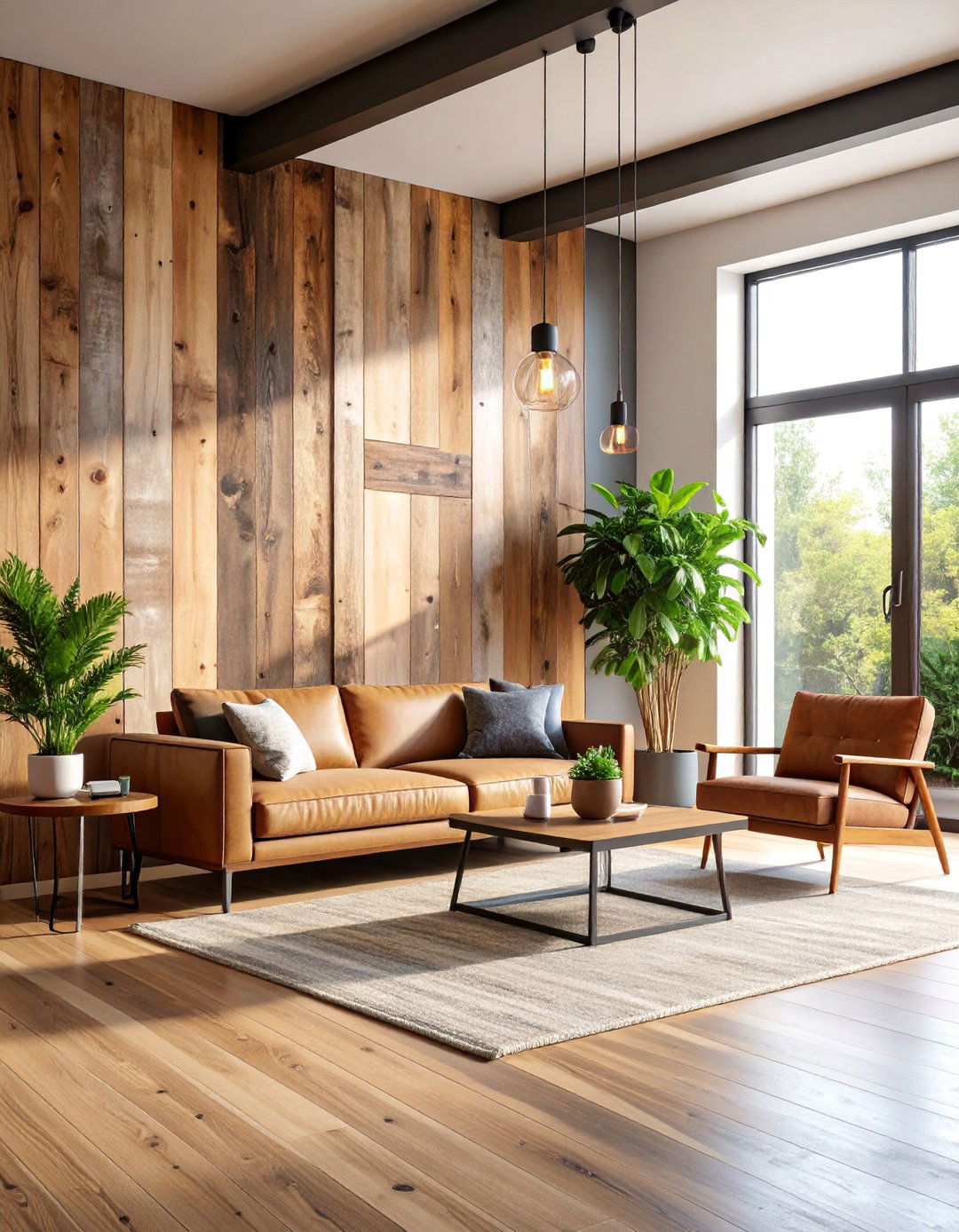 Industrial Living Space with Reclaimed Wood Accents - 25 Metro Style Interior Design Ideas