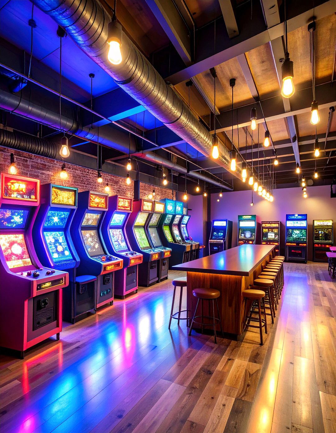 Industrial Loft Arcade Paradise - 25 Luxury Game Room Ideas