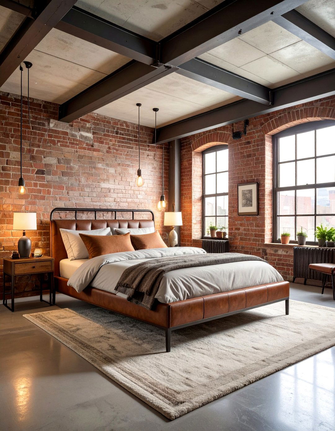 Industrial Loft Bedroom with Exposed Elements - 25 Bedroom Interior Design Ideas