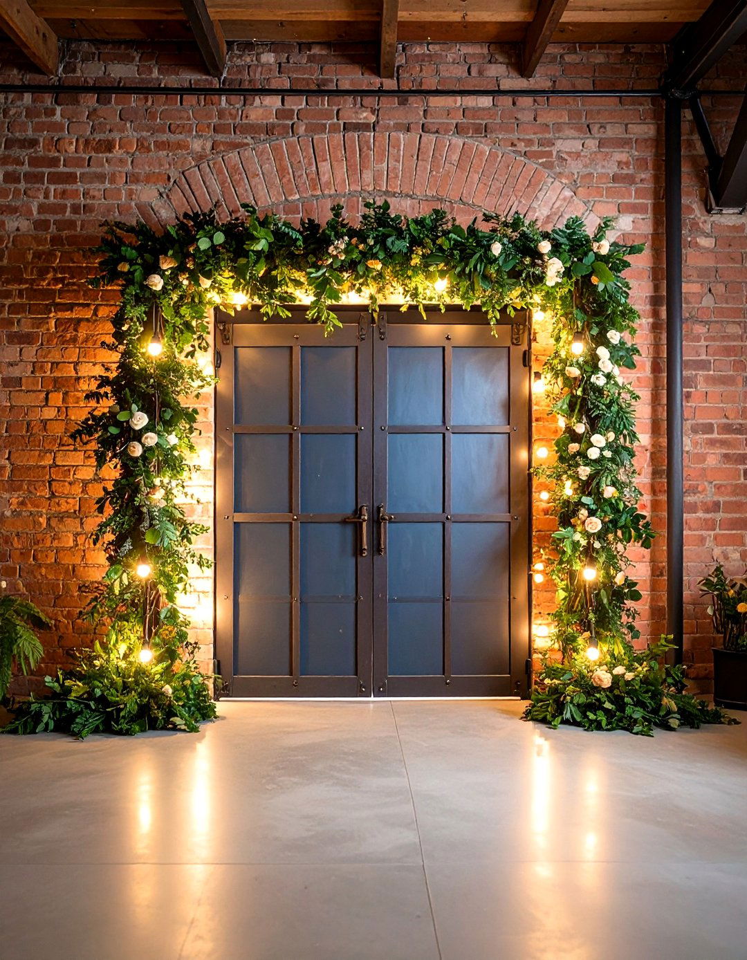 Industrial Loft Door Wedding Entrance - 25 Wedding Entrance Ideas