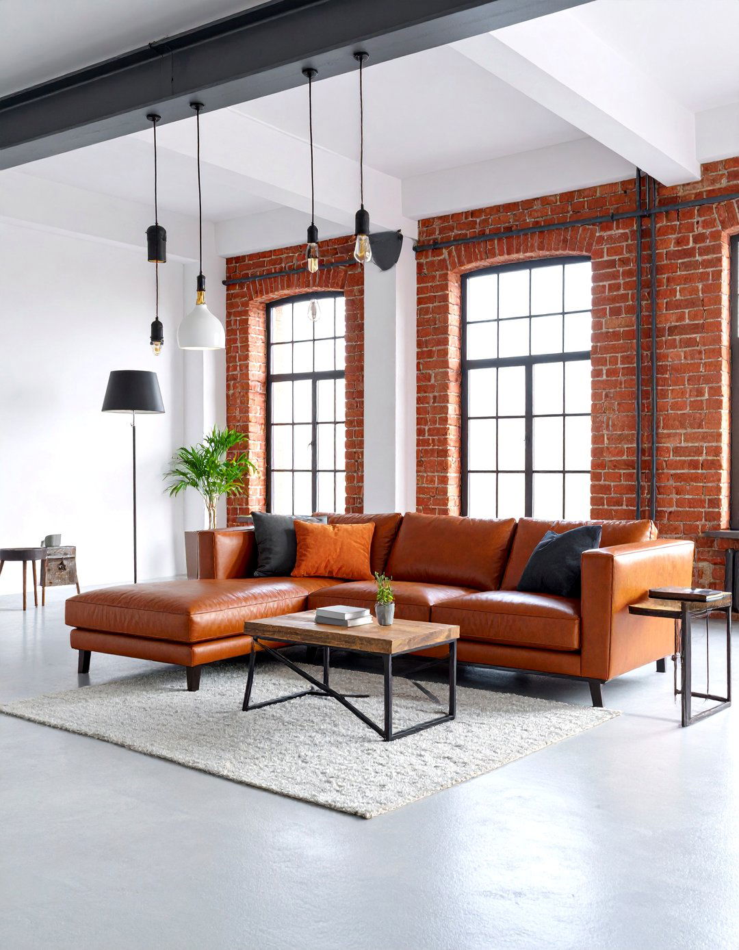 Industrial Loft Living Room with Exposed Elements - 25 Man Cave Living Room Ideas