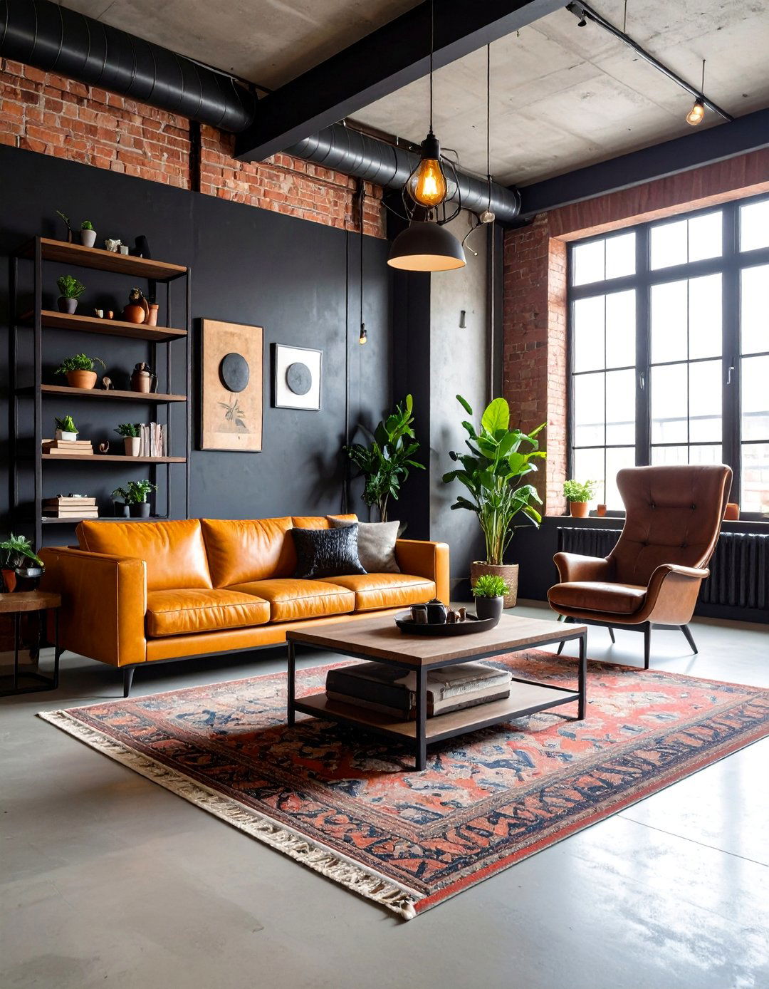 Industrial Loft Media Space with Exposed Elements - 25 Small Media Room Ideas