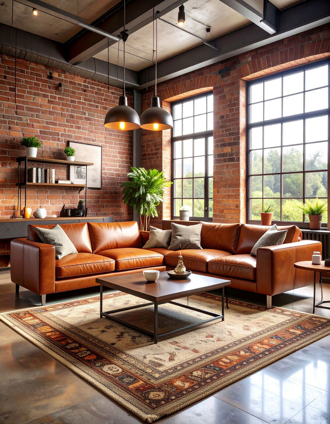 Industrial Loft Snug Room with Exposed Brick and Metal Accents - 25 Snug Room Ideas