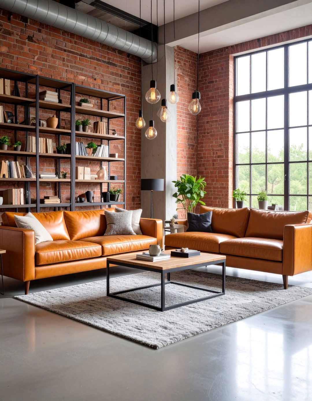 Industrial Loft Style Condo Living Room - 25 Condo Living Room Ideas