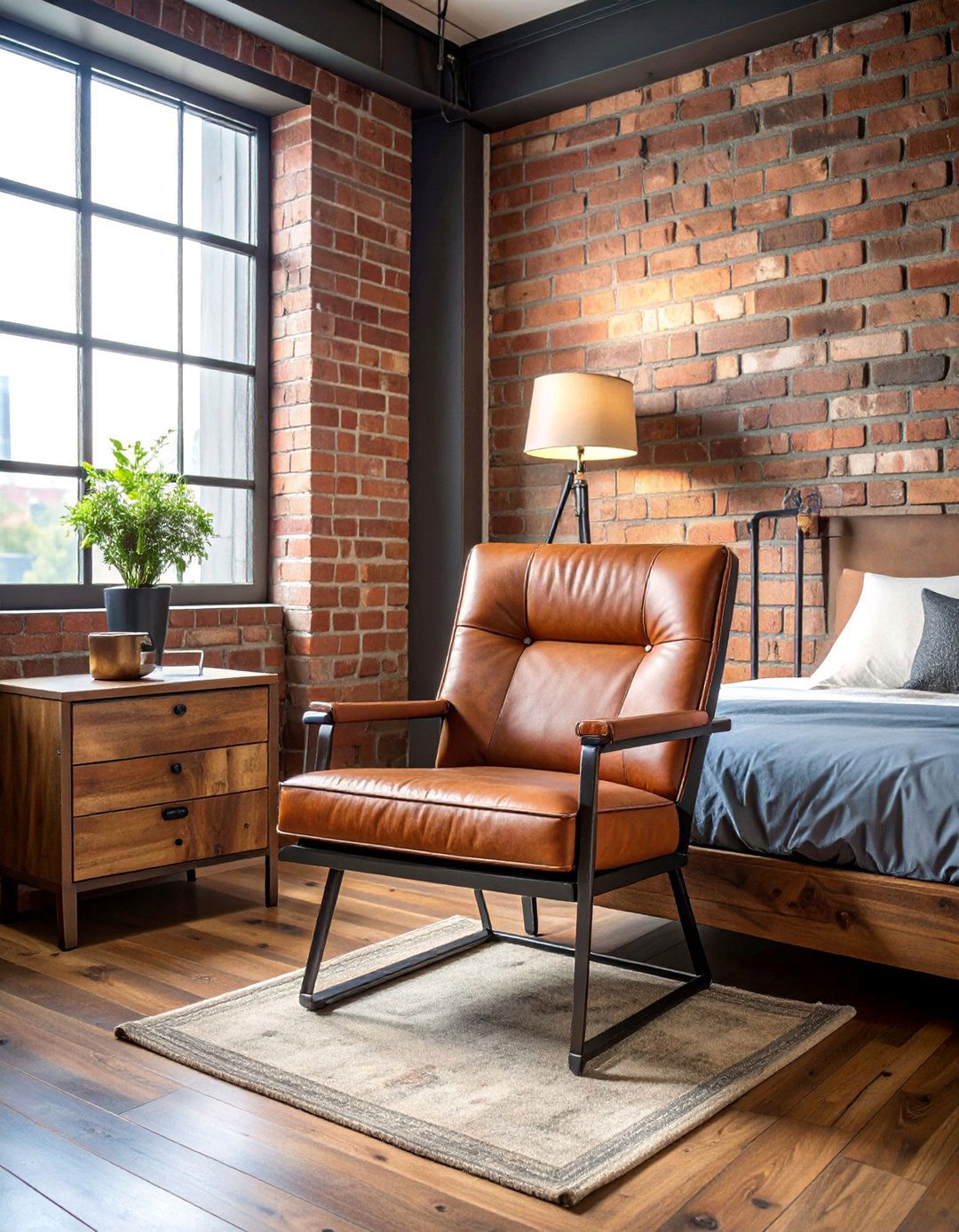 Industrial Loft Style Seating Area - 25 Bedroom Sitting Area Ideas