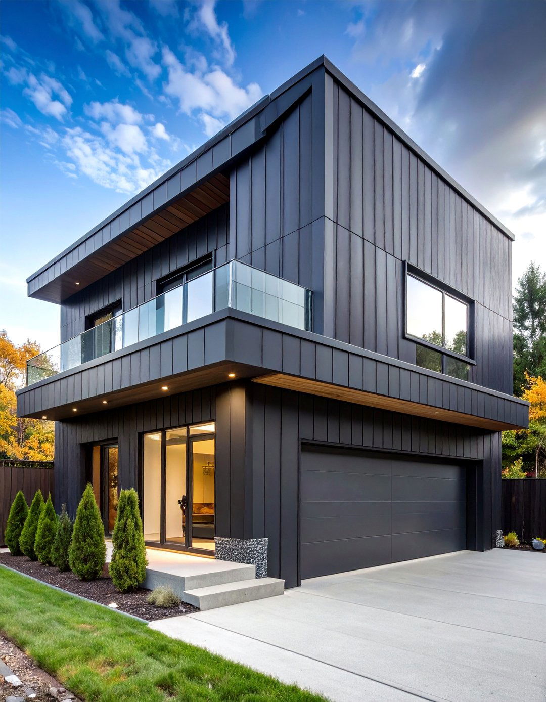 Industrial Metal Siding Exterior - 25 Dark Grey House Exterior Ideas
