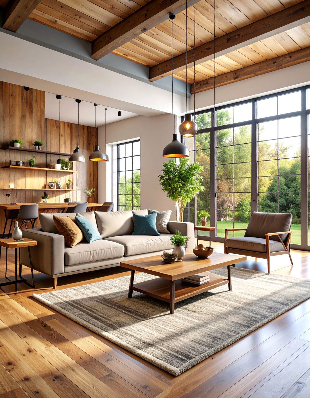 Industrial Metal and Wood Combinations - 25 Farmhouse Decor Ideas