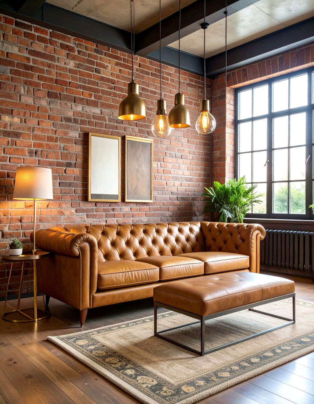 Industrial Modern Cream and Gold Living Room - 25 Cream and Gold Living Room Ideas
