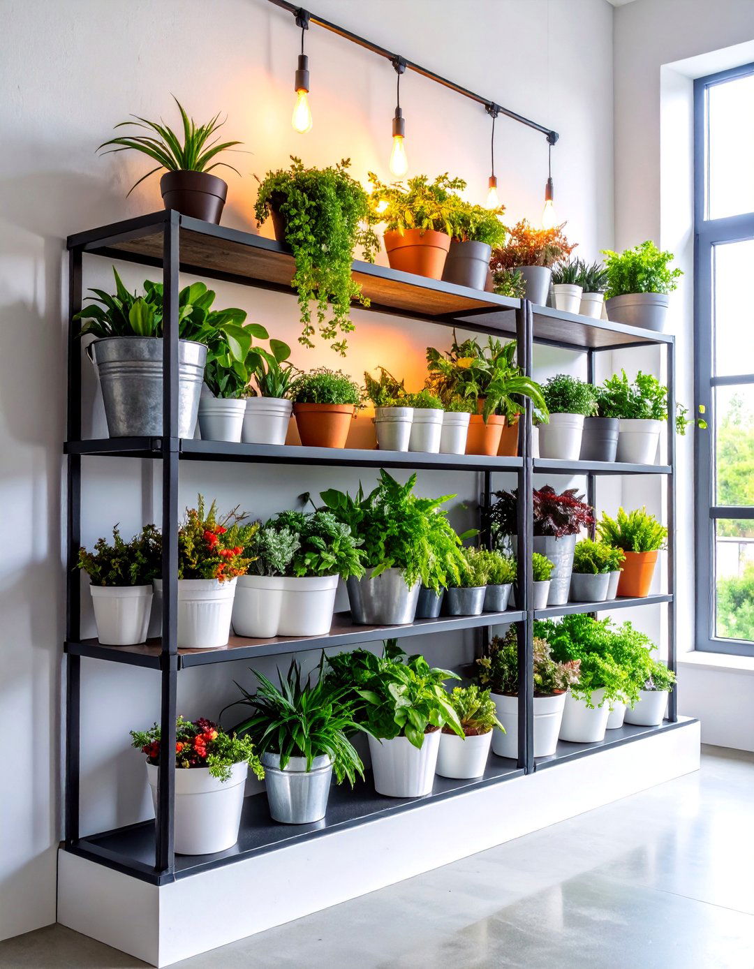 Industrial Modern Spring with Metal Accents - 25 Spring Mantel Decor Ideas