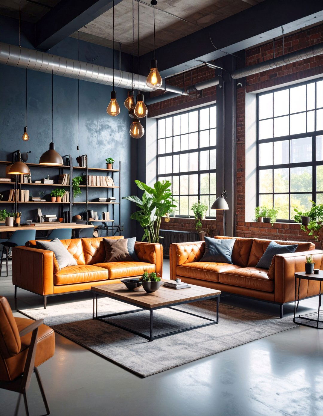 Industrial Modern Symmetrical Configuration - 25 Symmetrical Living Room Ideas
