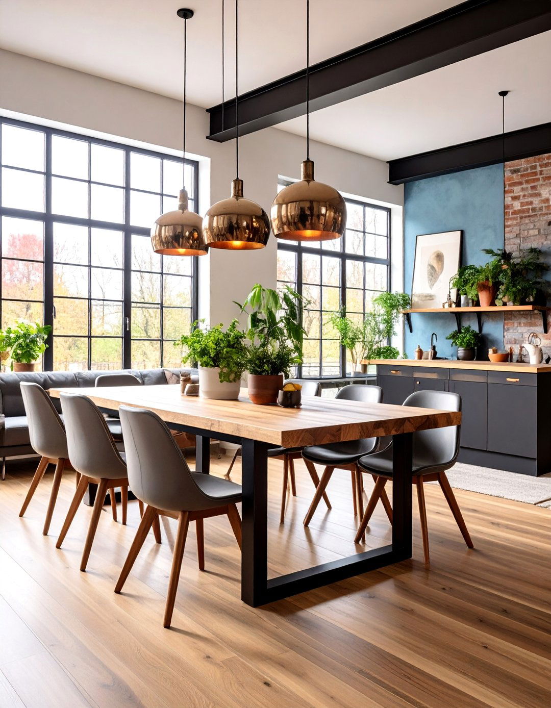 Industrial Painted Metal and Wood Combination - 25 Painted Furniture Ideas