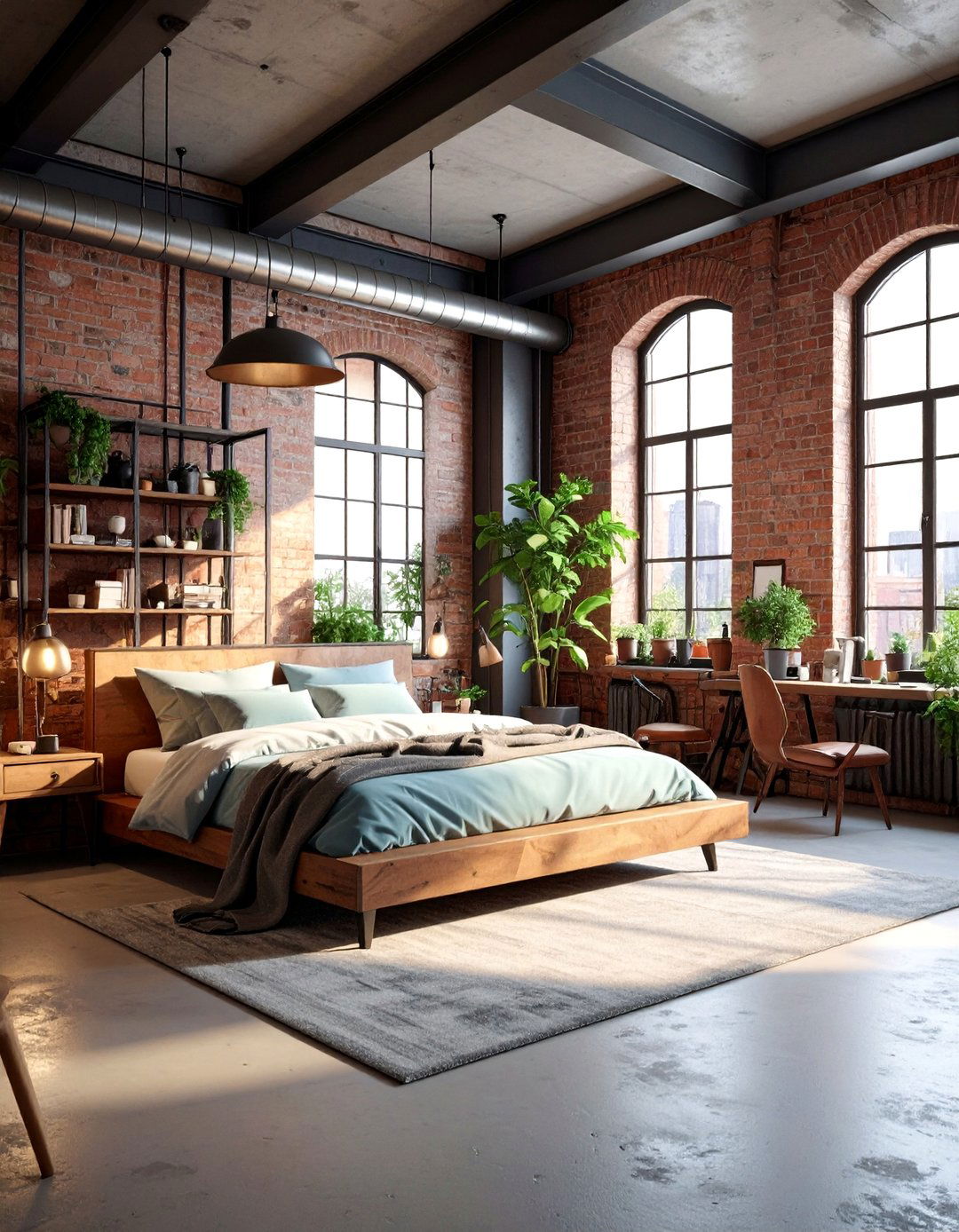 Industrial Parisian Loft Bedroom - 25 Paris-themed Bedroom Ideas