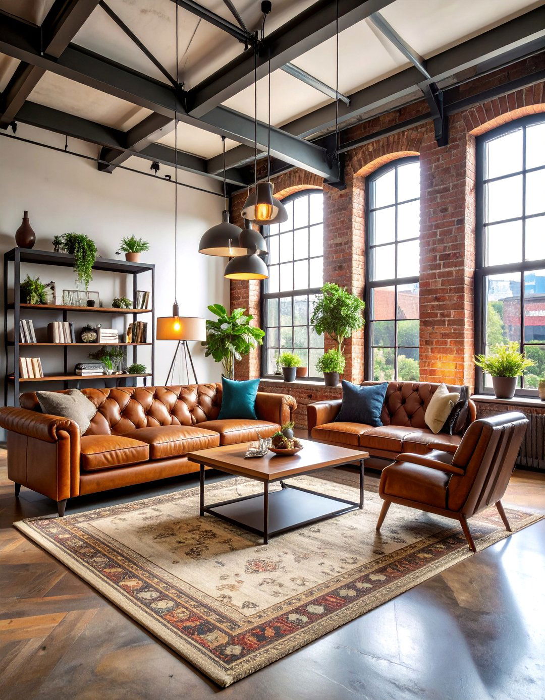 Industrial Penthouse Loft with Exposed Elements - 25 Penthouse Design Ideas