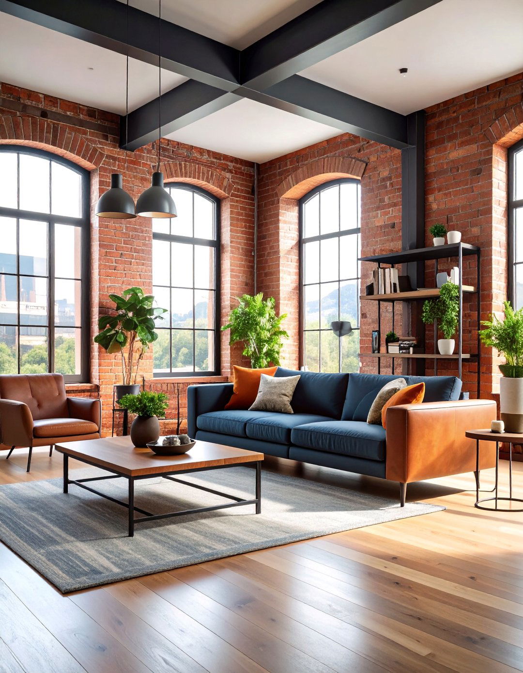 Industrial Rustic Living Room with Metal Accents - 25 Small Rustic Living Room Ideas