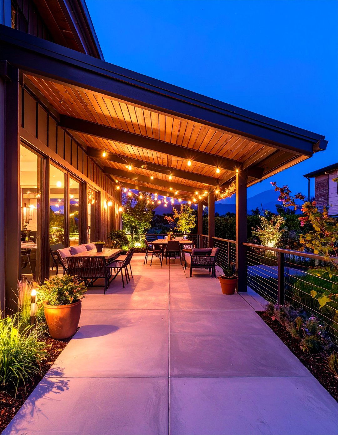 Industrial Side Porch with Metal Accents - 25 Side Porch Ideas