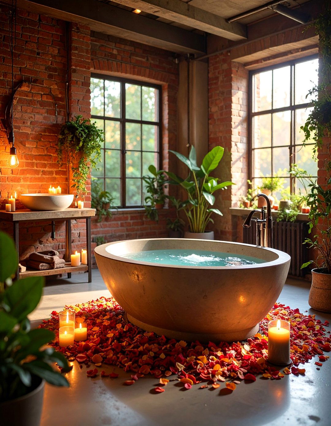 Industrial Spa Room with Raw Materials - 25 Spa Room Ideas