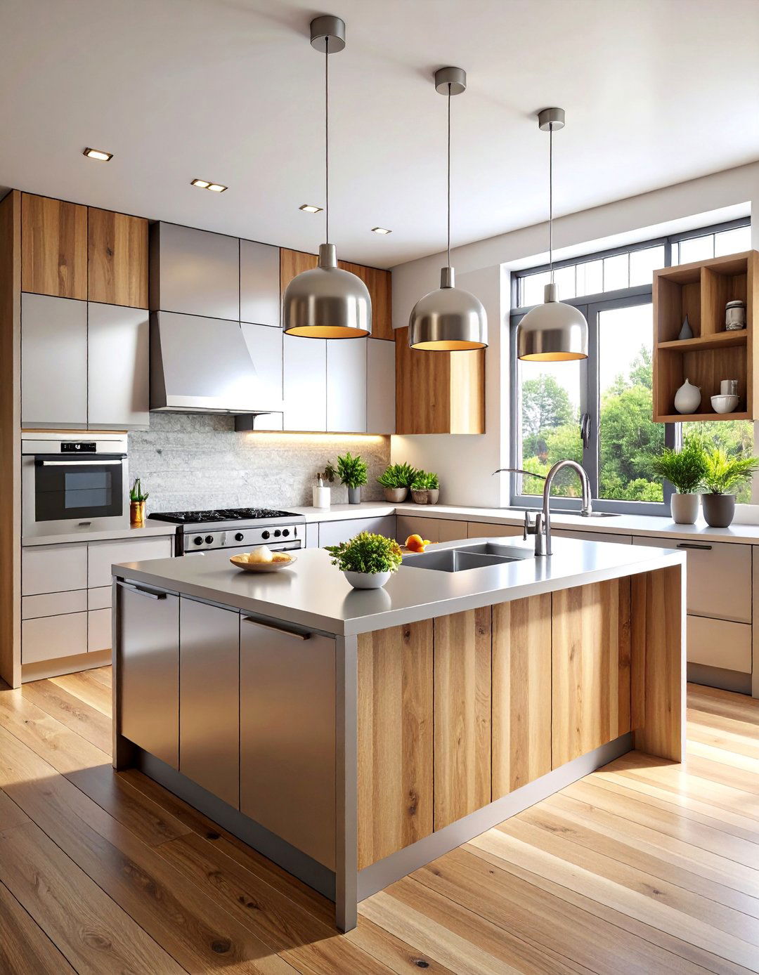 Industrial Stainless Steel Elements - 25 Modern Kitchen Ideas