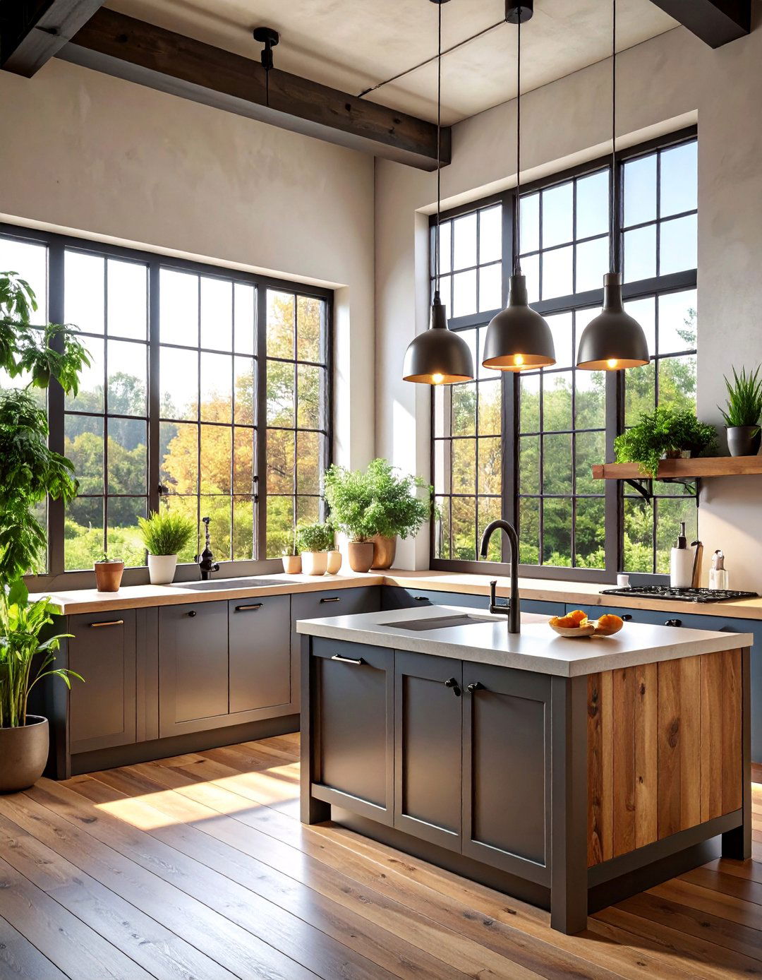 Industrial Steel Frame Windows - 25 Kitchen Window Ideas Over Sink