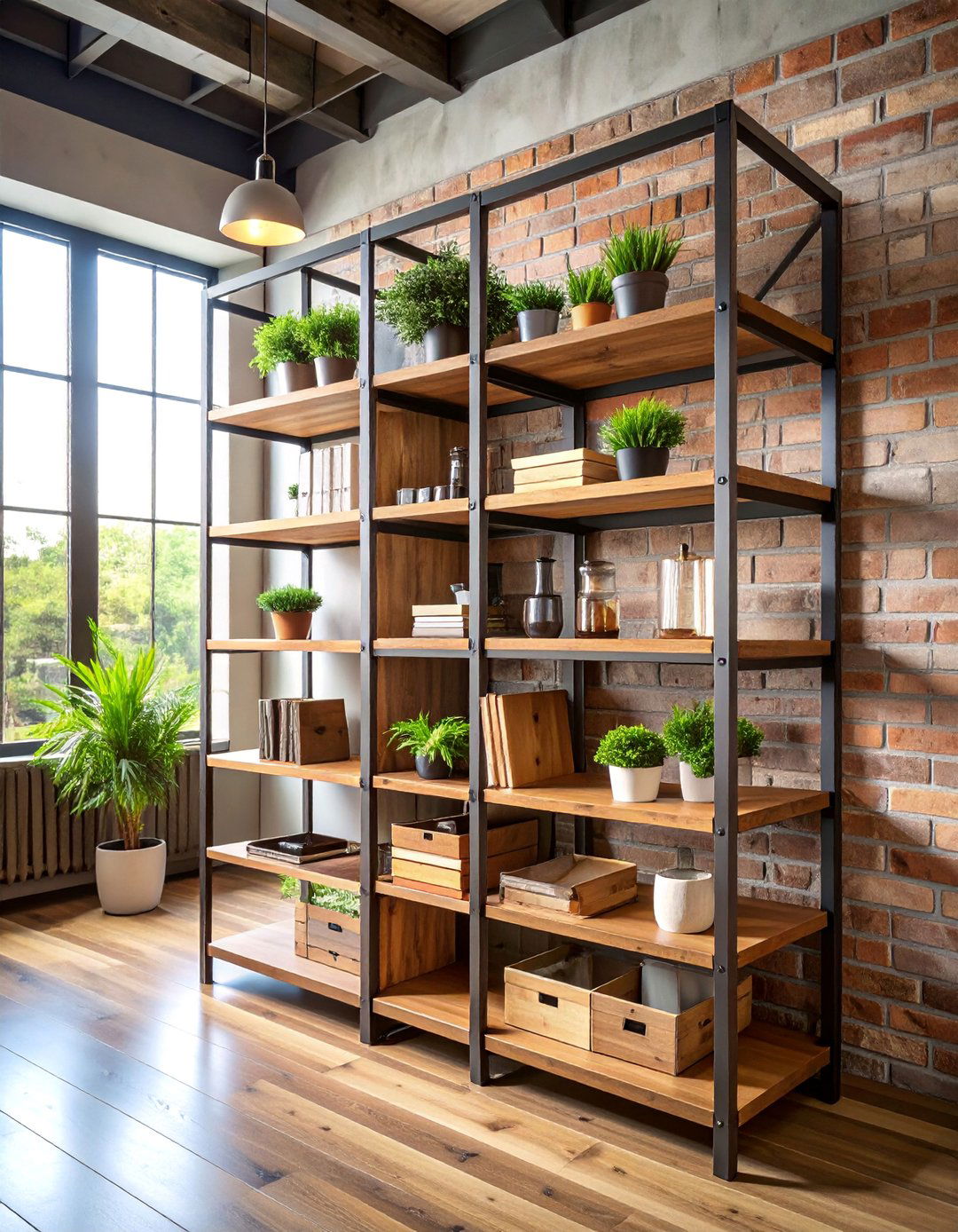 Industrial Style Corner Storage - 25 Corner Cabinet Ideas